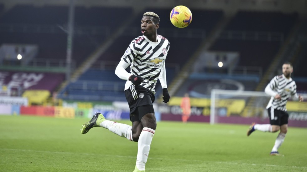 Manchester Uniteds Paul Pogba gjorde matchens enda mål mot Burnley.