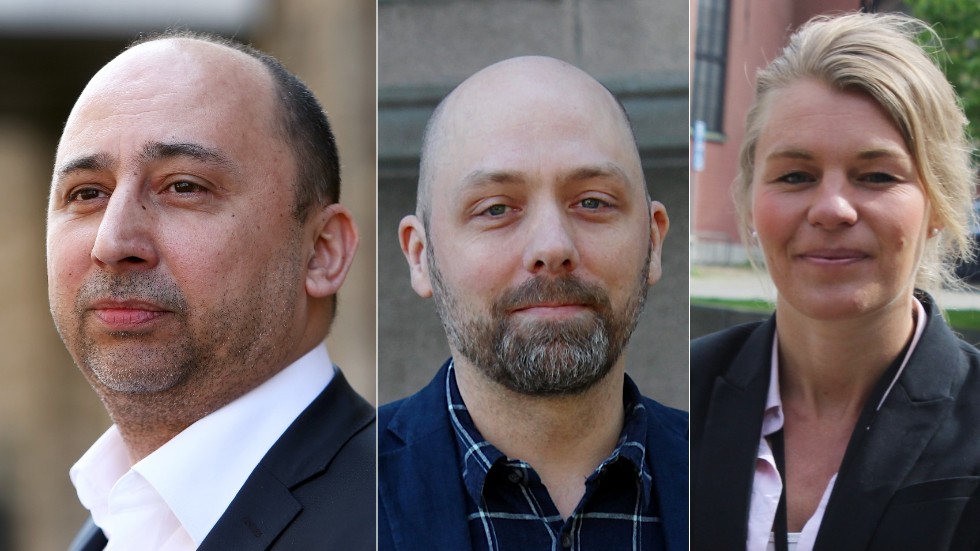 De tre oppositionsråden Darko Mamkovic, Nicklas Lundström och Sophia Jarl.