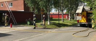 Brand i sopkärl orsakade utryckning