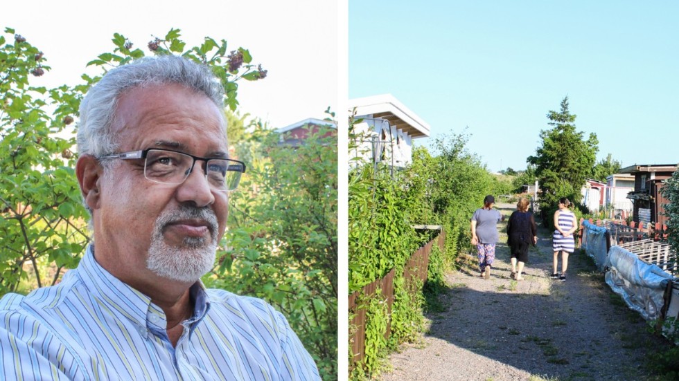 "Det är jätteskönt att kommunen har lyssnat på oss nu", säger Noureddine Moussaoui, Tomteboda koloniförenings ordförande.