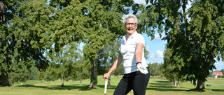 Angeli gör comeback på golfbanan – efter 22 år: "Jag känner mig absolut som en nybörjare" • En av omkring 45 nya golfare på Tobo Golfklubb