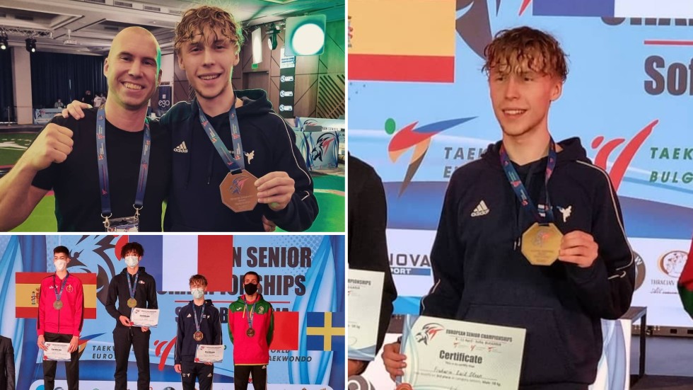 Frederik Emil Olsen fick fira ett brons med tränaren Niklas Andersson. Det trots att det blev walk over i semifinalen. 