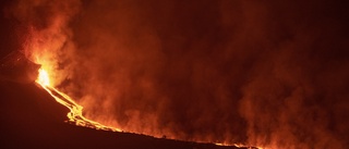 Lava på La Palma framme vid havet