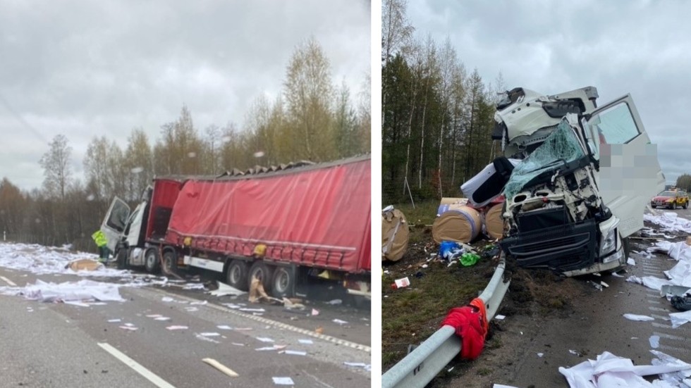 De båda chaufförerna kunde ta sig ut ur fordonen på egen hand.