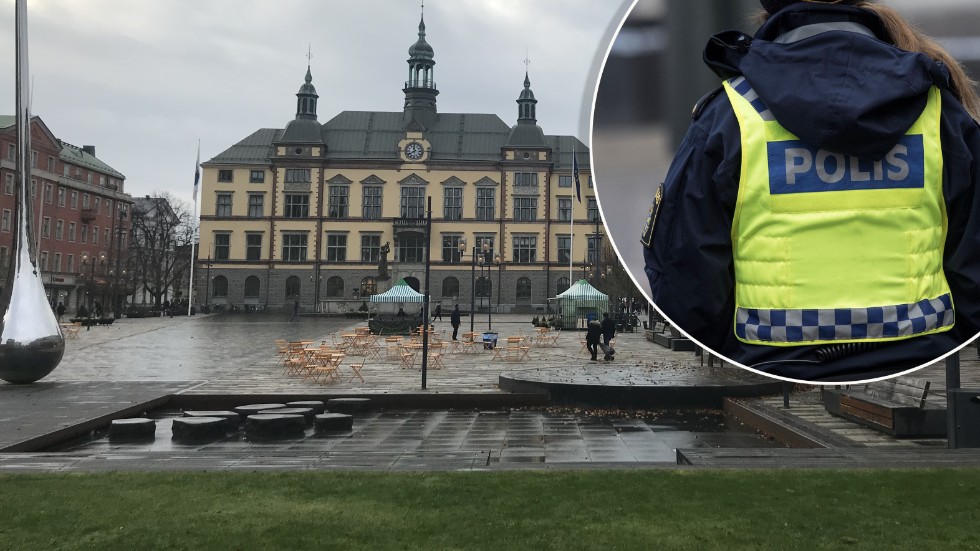 Polisen upplöste en demonstration utan tillstånd vid Fristadstorget. Arkivfoto.