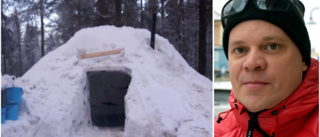 Han byggde en igloobastu – vill arrangera tävling i vinter: ”Blött som i en djungel, ryggen är iskall och det är kokhett”