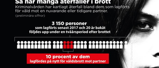 Många kvinnomisshandlare slår partnern igen