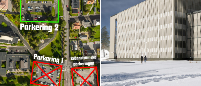 Nytt parkeringshus vid Skellefteå sjukhus stoppas