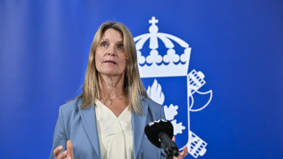 Susanna Trehörning, biträdande chef inom författningsskydd och kontraterrorism på en bild från en tidigare pressträff.