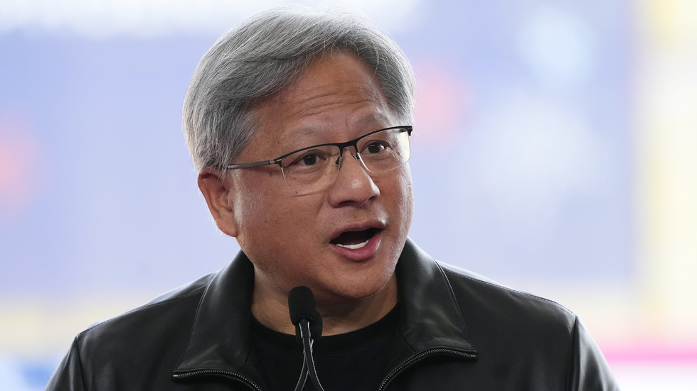 AI-hajpens vinnare Nvidia, med vd Jensen Huang, rapporterar kvartalssiffror. Arkivbild