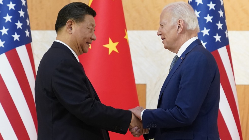 Det blir inget möte mellan Kinas och USA:s presidenter Xi Jinping och Joe Biden på G20-mötet i Indien den 9–10 september. Biden säger sig vara besviken. Senast de möttes var på det förra G20-mötet i november förra året. Arkivbild.