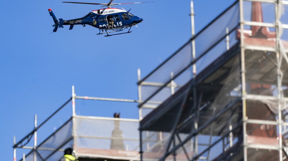 Bland annat helikopter kommer ingå i onsdagens övning. Arkivbild.