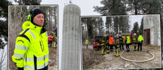 Stor insats efter brand i vattentorn: ”Brunnit högt uppe”