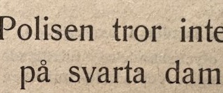 Ur PT:s arkiv: Svarta damen i Älvsbyn förbryllar