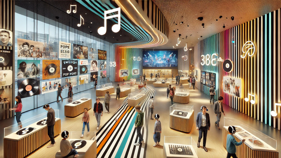 En skiss över hur Svenska Musikmuseet skulle kunna se ut invändigt.