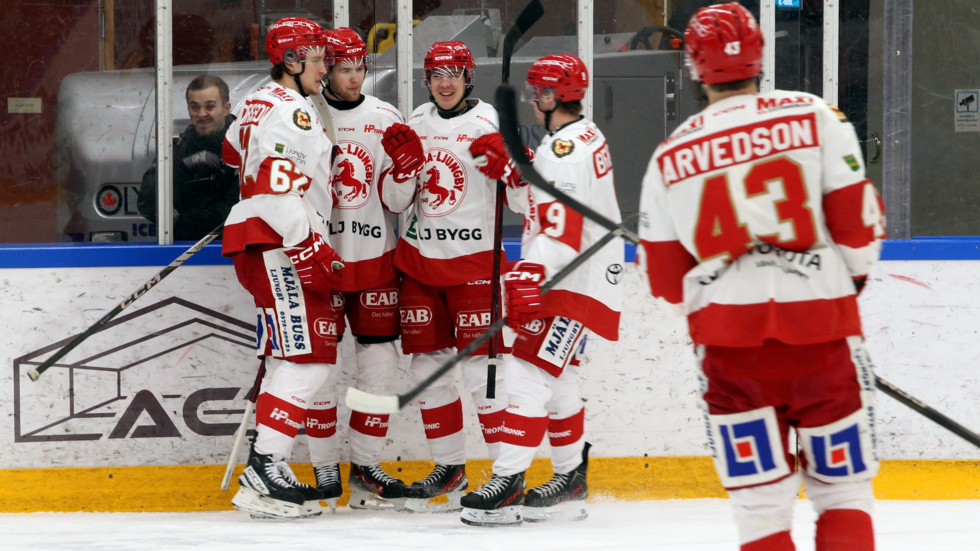 Viktor Bemström, i tröja nummer 9, fanns med när Troja besegrade VIK för en tid sedan.
