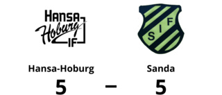 Hansa-Hoburg och Sanda delade på poängen