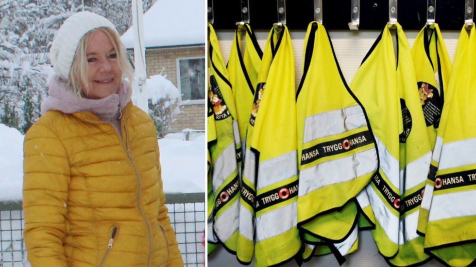 Jessica Lockström är rektor för Västrums förskola, som bara har reflexvästar med kardborrknäppning.