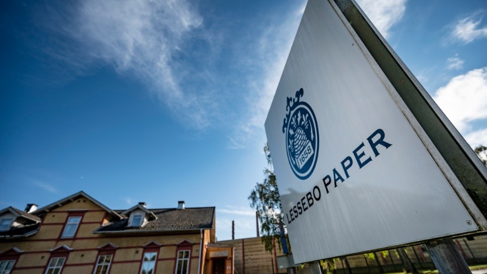 Lessebo Paper med huvudkontoret vid Lessebo bruk i oktober 2020. Arkivbild.