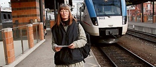 Flygbladsaktion på centralstationen