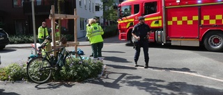 En cyklist påkörd vid trafikolycka