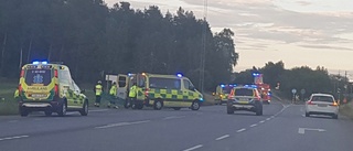 Motorcykel och bil i olycka