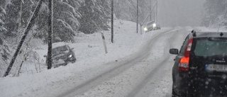 Snökaos söder om Åtvidaberg