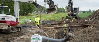 Huvudvattenledningen som sprang läck är lagad