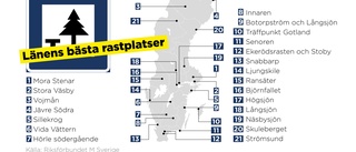 Landets bästa rastplatser – län för län