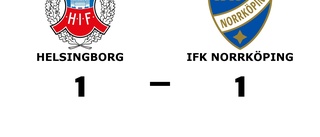 Helsingborg och IFK Norrköping delade på poängen