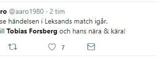 Stjärnorna stöttar Forsberg