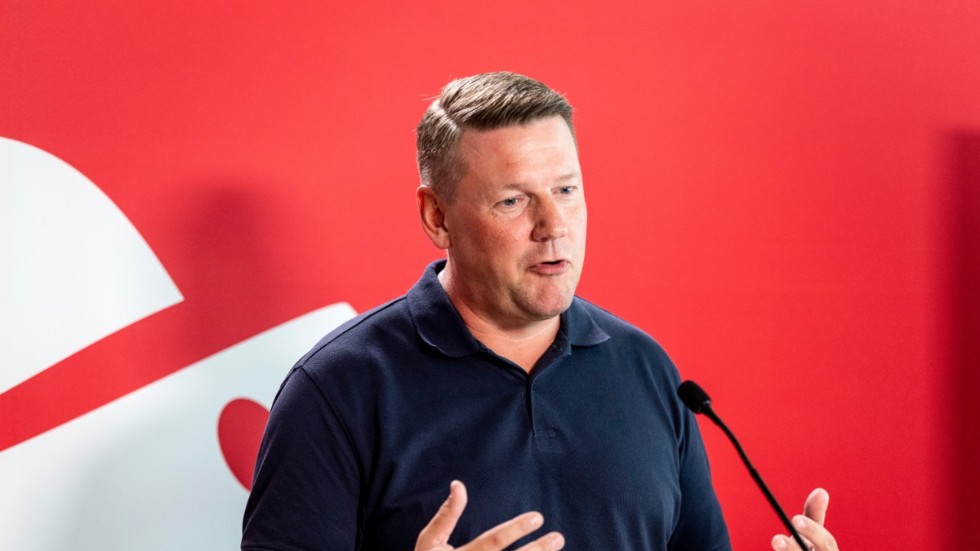 Socialdemokraternas partisekreterare Tobias Baudin.
