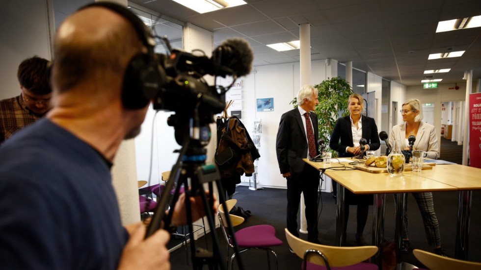 Reidar Svedahl (L), Sophia Jarl (M) och Eva-Britt Sjöberg (KD).