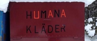 Tveksam klädcontainer