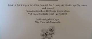 Friskvårdsgym stängs i Blacka