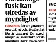 Statlig nämnd ska utreda forskningsfusk