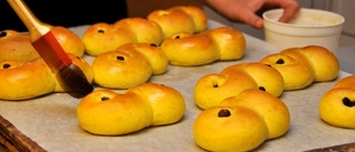 Högtryck på lussekatter till lucia