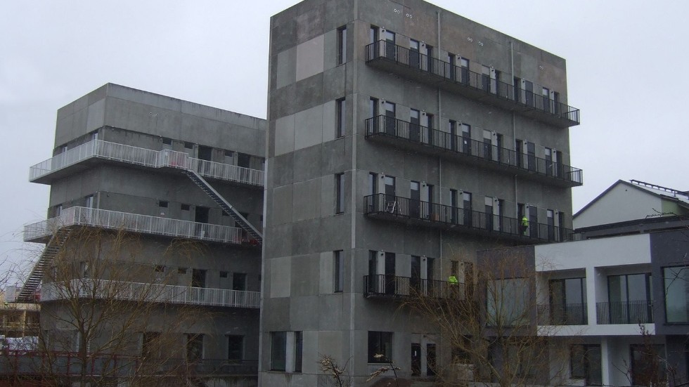 "Huset utan arkitektur" i Vallastaden.