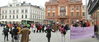 Partiledaren talade på Stora torget