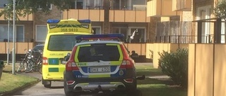 Polis gick in med sköldar