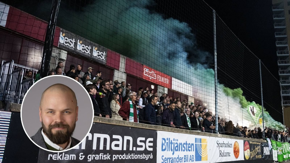 Västeråspolitikern Markus Lindgren (MP) har föreslagit att Västerås stad ska köpa Tunavallens ståplatsläktare. Samtidigt passar han också på att rikta en känga till Eskilstunafotbollen.