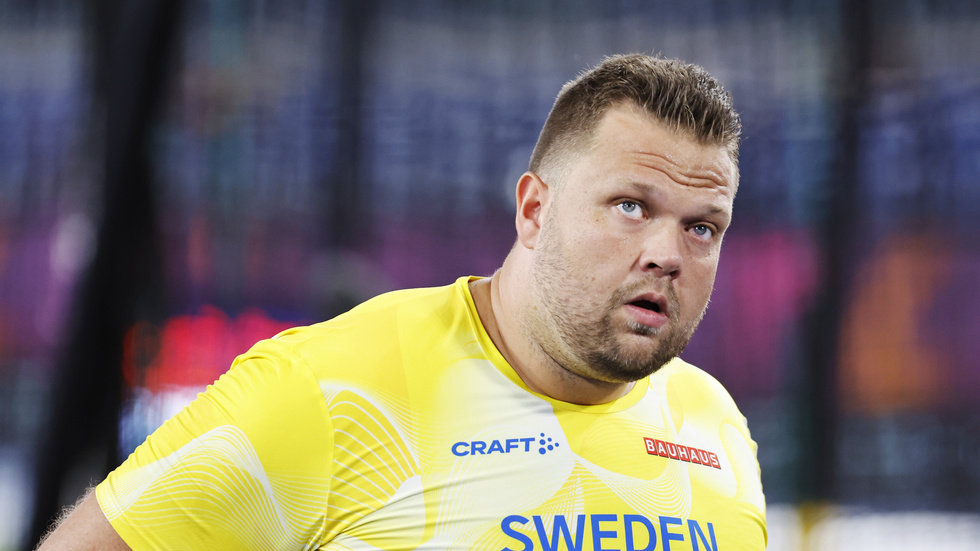 Daniel Ståhl under fredagens diskusfinalen under friidrotts-EM i Rom.