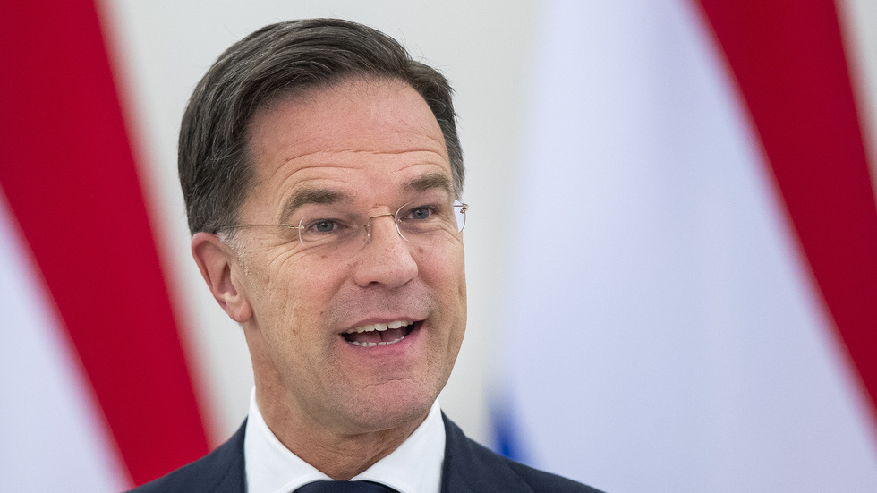 Mark Rutte under ett besök i Litauens huvudstad Vilnius i april.