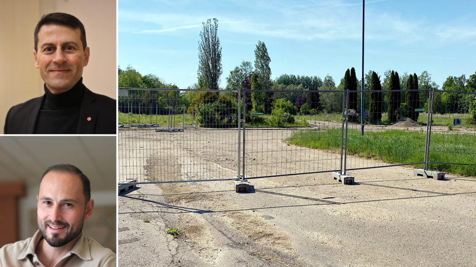 "Tanken är inte alls dum", säger Elias Georges om Sören Niklassons visioner för rivna Folkets park. Sani Muric, enhetschef för strategisk samhällsplanering, ser mycket positivt på att en medborgare kommer med ett konkret förslag.