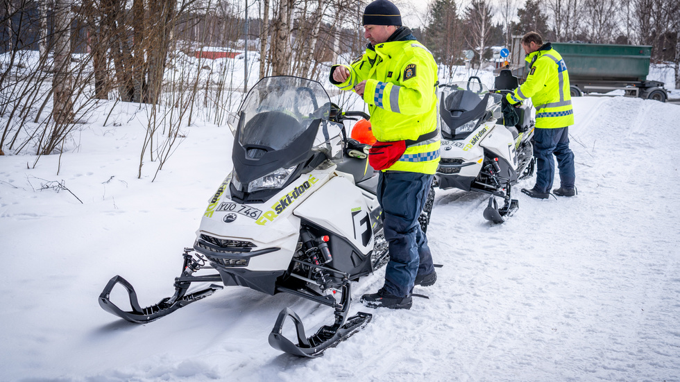 Trafikpoliser. Obs detta är en arkivbild. 