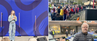 Bilar, löpare och sångstjärna skapade folkfest i centrum