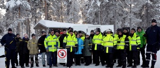 Facklig manifestation vid väg E10