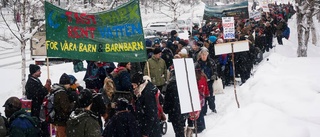 Demonstrationståg mot gruvan i Kallak