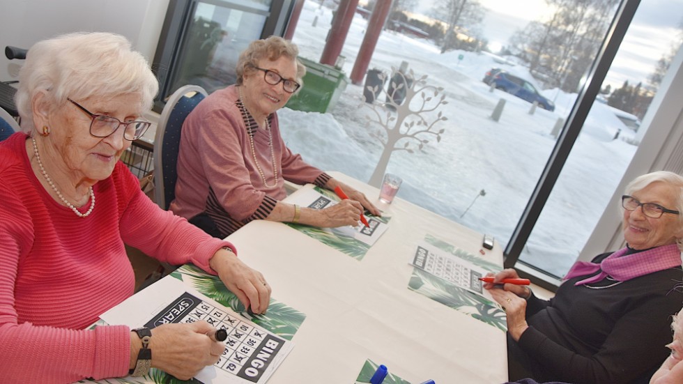 De kallas "Järngänget" på Björknäsgården – Valborg Lidberg, Essy Engfors, Sonja Engfors. De sitter alltid tillsammans när det är bingo.