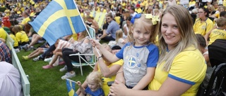 Storpublik i parken följde Sveriges seger